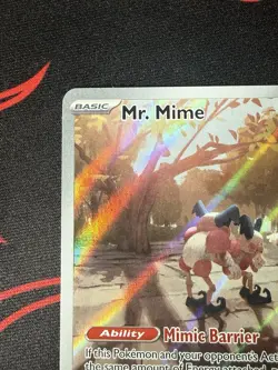 Mr. Mime 179/165 (NM) Illustration Rare Scarlet & Violet 151 Holo Pokemon Card - Image 4