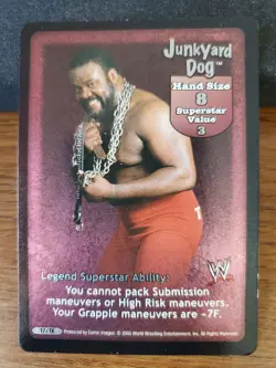 WWE WWF Raw Deal CCG - Junkyward Dog Superstar - Prize Card - Image 1