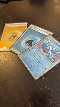 Pokemon TCG Holo Card Lot - Vaporeon, Holo Energy Water, Holo Energy Lightning - Image 1