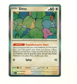 Ditto #132/165 Holo Foil Scarlet & Violet #151 Regular Foil Pokemon Card - Image 1