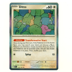 Ditto #132/165 Holo Foil Scarlet & Violet #151 Regular Foil Pokemon Card - Image 3