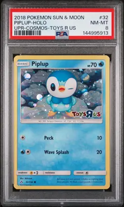PSA 8 NM-MT - Piplup #32 - Pokemon Card Toys-R-Us Stamped Holo Promo - Image 1