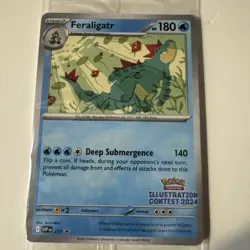 Sealed Feraligatr 213 Illustration Contest 2024 Scarlet & Violet Promo Card - Image 2