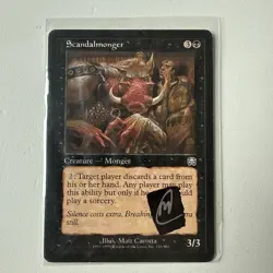 1x Signed Scandalmonger [Mercadian Masques] Magic MTG FREE SHIPPING - Image 1
