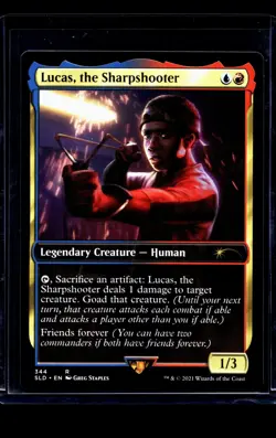 MTG Magic the Gathering Secret Lair Stranger Things #344 Lucas the Sharpshooter - Image 1