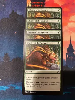 MTG Double Masters Chatter of the Squirrel x 4 + Squirrel Tokens - Image 1