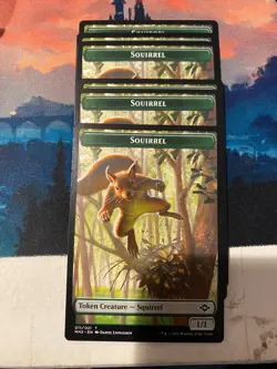 MTG Double Masters Chatter of the Squirrel x 4 + Squirrel Tokens - Image 2