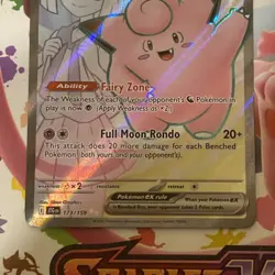 Lillie's Clefairy ex 173/159 Journey Together FA Ultra Rare Pokemon NM - Image 2
