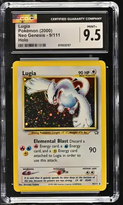 CGC 9.5 MINT+ Lugia 2000 Neo Genesis 9/111 Holo Pokemon Card - Image 1