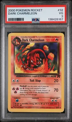 2000 POKEMON ROCKET #32 DARK CHARMELEON PSA 3 - Image 1