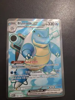 Blastoise EX Full Art 184/165- 2023 Pokemon Scarlet & Violet 151- NM - Image 1