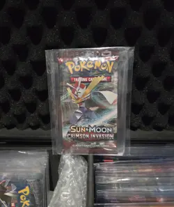 Pokemon Sun & Moon Crimson Invasion Booster Pack New Sealed Unweighed - Image 1