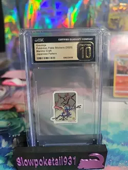 Greninja Pokemon Flake Stickers (2025) Marimo Craft CGC Pristine 10 - Image 1