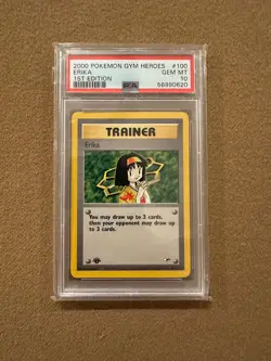 2000 Gym Heroes #100 Erika 1st Edition PSA 10 Mint Rare Pokemon - Image 1