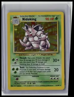 Nidoking - Base Set 11/102 Rare Holo Pokemon TCG - Image 1