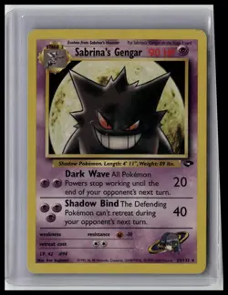 Sabrina's Gengar - Gym Challenge 29/132 Rare Non-Holo Pokemon TCG - Image 1