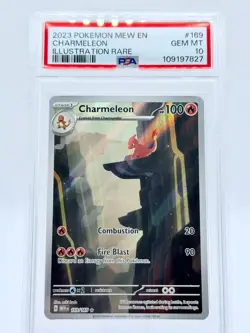 Charmeleon 169/165 Illustration Rare Holo PSA 10 Pokemon 151 Scarlet & Violet NM - Image 1