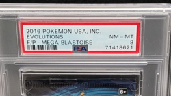 2016 Pokemon Evolutions Mega Blastoise Foil Pack PSA 8 NM MT Sealed Booster - Image 3