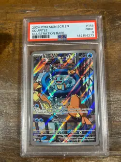 POKEMON 2024 Stellar Crown Illustration Rare SQUIRTLE #148 PSA 9 Mint RARE - Image 1