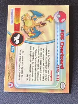 Charizard #06 | TOPPS 1999 TV Animation | Blue Logo 1st Print | Vintage Pokemon - Image 4