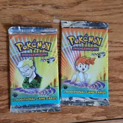 Pokemon Gym Heroes 1st Edition Lt. Surge & Misty (2)Booster Packs Eng. - Image 1