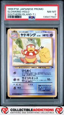 1999 Pokemon Japanese Promo Slowking Holo Southern Island-T.I. PSA 8 - Image 1