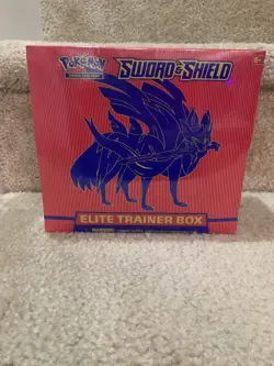 Pokemon TCG Sword and Shield Base Zacian Elite Trainer Box New! Sealed! 820650104459 - Image 1