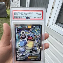Pokemon Blastoise EX XY122 Red & Blue Promo Full Art Holo Black Star PSA 6 - Image 1