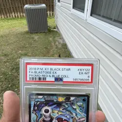 Pokemon Blastoise EX XY122 Red & Blue Promo Full Art Holo Black Star PSA 6 - Image 2