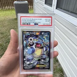 Pokemon Blastoise EX XY122 Red & Blue Promo Full Art Holo Black Star PSA 6 - Image 3