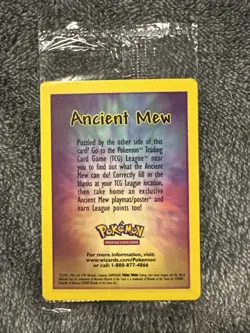 SEALED Ancient Mew Pokemon New Movie Promo Double Holo Foil Rare 1999-2000 MINT - Image 2