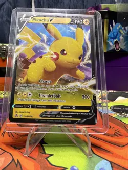 Pokemon TCG Pikachu V SWSH Black Star Promos SWSH061 Holo Promo - Image 1