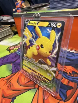 Pokemon TCG Pikachu V SWSH Black Star Promos SWSH061 Holo Promo - Image 2
