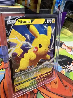 Pokemon TCG Pikachu V SWSH Black Star Promos SWSH061 Holo Promo - Image 3