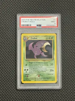 2001 Pokemon Neo Revelation Holo Rare Crobat 4/64 PSA 9 - Image 1