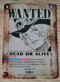 One Piece TCG Sabo 120 Wanted Poster Carrying On His Will OP13 - Image 1