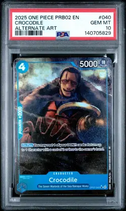 One Piece - Premium Booster Vol. 2 - Crocodile - OP07-040 - Alt Art - PSA 10 - Image 1