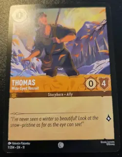 Thomas - Wide-Eyed Recruit 1/204 Common Winterspell Disney Lorcana TCG - Image 1