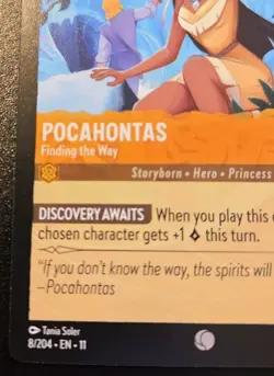 Pocahontas - Finding The Way 8/204 Common Winterspell Disney Lorcana TCG - Image 4