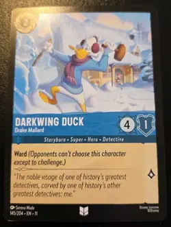 Darkwing Duck - Drake Mallard 145/204 Uncommon Winterspell Disney Lorcana TCG - Image 1