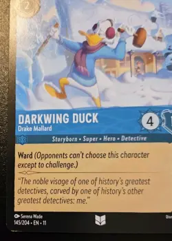 Darkwing Duck - Drake Mallard 145/204 Uncommon Winterspell Disney Lorcana TCG - Image 4