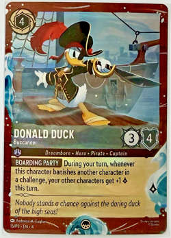 Disney Lorcana TCG - Donald Duck Buccaneer (Treasure Cruise Promo) 15/P3 Rare - Image 1