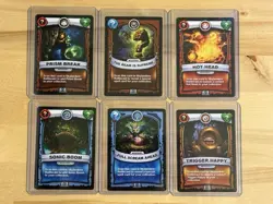 Complete Set - Lot of 6 Skylanders Battlecast Mystery RARE Promo Trading Cards - Image 1