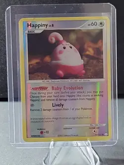 Pokemon Card Happiny Uncommon Mysterious Treasures 52/123 Reverse Holo LP - Image 1