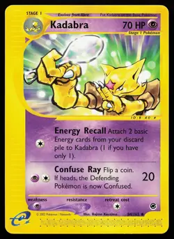 Kadabra 84/165 Uncommon Expedition Pokemon Card - Image 1