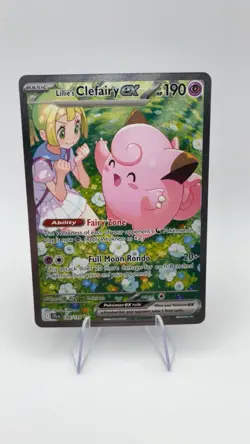Pokemon TCG Lillie's Clefairy EX Journey Together Sir Card 184/159 NM Condition - Image 1