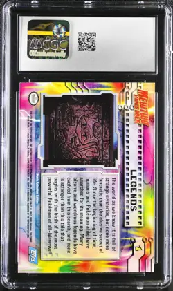 CGC 7 Topps Mewtwo Strikes Back: Legends #1 Mew RAINBOW FOIL Pokemon Card NM psa - Image 3