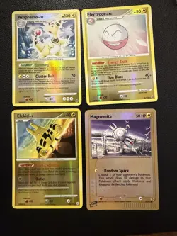 Vintage Pokemon Ampharos Electrode Elekid Magnemite Lot DP Era 2007 Cards LP/NM - Image 1