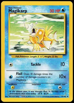 Magikarp 35/102 Uncommon Base Set Pokemon Card - Image 1
