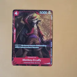 Bandai One Piece Card Game Monkey D. Luffy P-007 Promo 5000 Character Card - Image 1